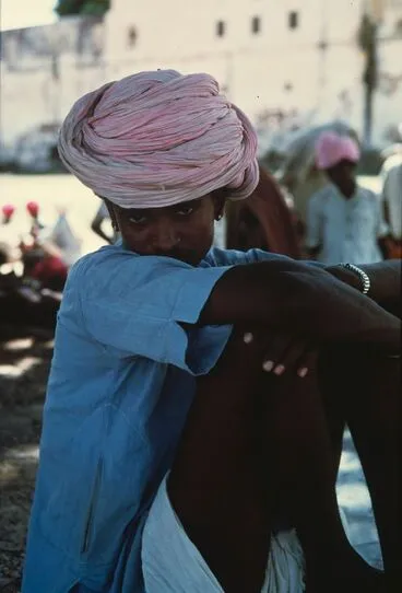 Image: [Young man with pink turban. (From the series 'Monsoon')]