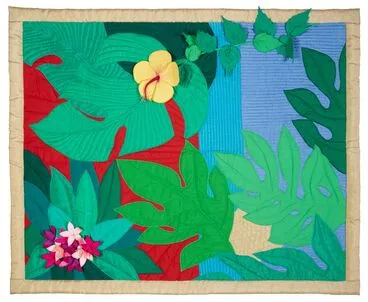 Image: 'Tropical Garden' (art quilt)