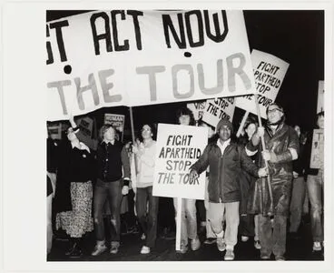 Image: Anti Springbok tour demonstration