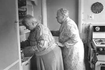 Image: Hidden Lives: the work of care. The Thetfords cooking together