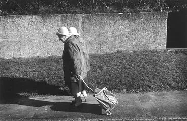 Image: Hidden Lives: the work of care. Gladys and Audrey Thetford on their way to the shops