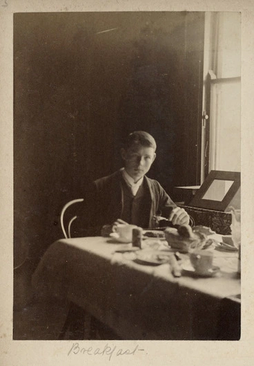 Image: Boy at a breakfast table