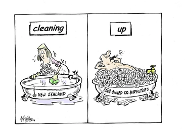 Image: Hubbard, James, 1949- :cleaning. up. 16 April 2013