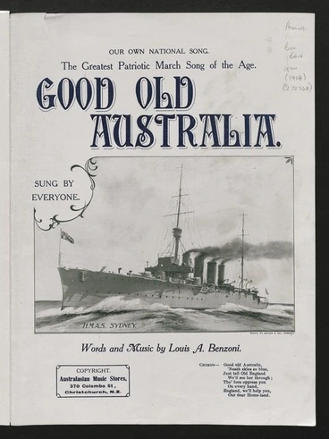 Image: Good old Australia / words and music by Louis A. Benzoni ; arranged by Ivan M. Levy.