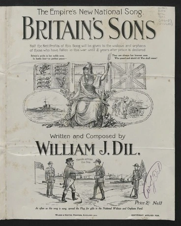 Image: Britain's sons / written and composed by William J. Dil.
