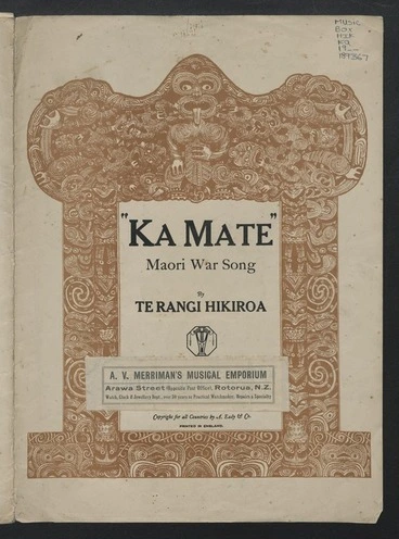 Image: Ka mate! Ka mate! : Maori war song / music and words by Te Rangi Hikiroa.