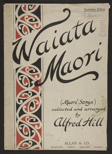 Image: Waiata Māori / Alfred Hill.