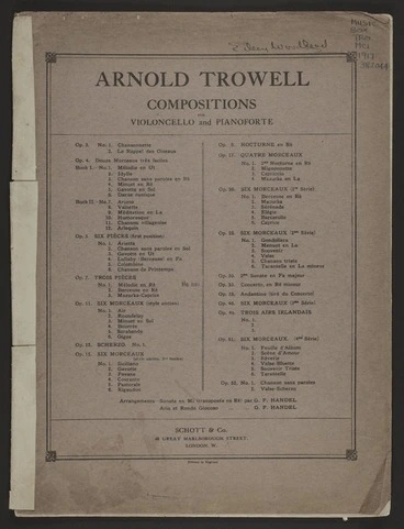 Image: Mélodie en Ré : op. 7, no. 1 / Arnold Trowell.