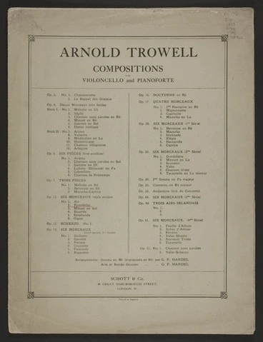 Image: Roundelay : op. 11, no. 2 / Arnold Trowell.
