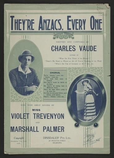 Image: They're Anzacs, every one / written and composed by Chas. Vaude.