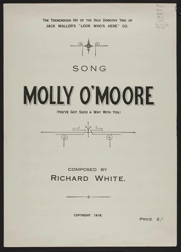 Image: Molly O'Moore : (you've got such a way with you) : song / composed by Richard White.