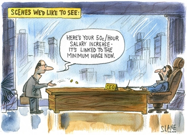 Image: Slane, Christopher, 1957- :Minimum salary. 27 February 2014