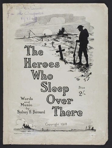 Image: The heroes who sleep over there : song / words and music by Sydney H. Bernard.