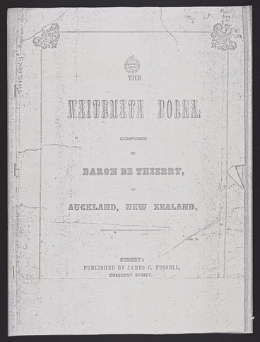 Image: The Waitemata polka / composed by Baron de Thierry, of Auckland, New Zealand.