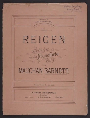 Image: Reigen : für das pianoforte / Maughan Barnett.