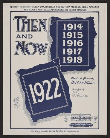 Image: Then & now / words & music by Bert Le Blanc ; arr. by Bill Osborne.
