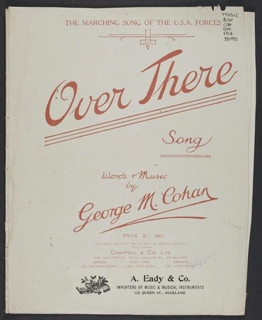 Image: Over there : song / words & music by George M. Cohan.