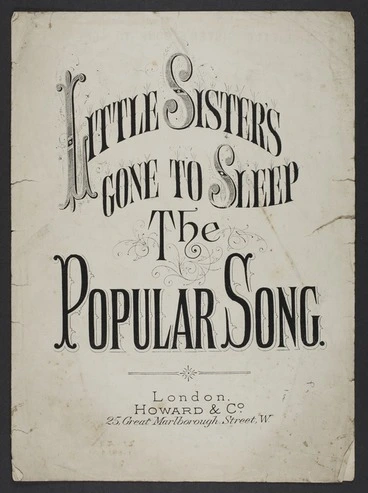 Image: Little sister's gone to sleep / C.A. White ; arr. by Stafford Treco.