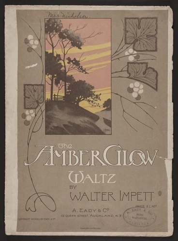 Image: The amber glow : waltz / by Walter Impett.