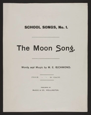 Image: The moon song / words and music by M.E. Richmond.
