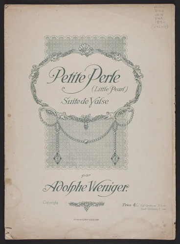 Image: Petite perle = Little pearl : suite de valse / par Adolphe Weniger.