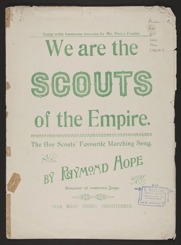 Image: We are the Scouts of the Empire / composed by Raymond Hope.