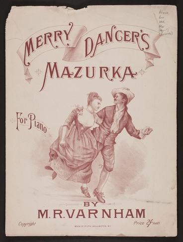 Image: Merry dancer's mazurka : for piano / by M.R. Varnham.