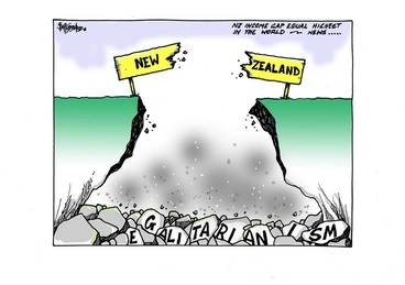 Image: Hubbard, James, 1949- :NZ income gap equal highest in the world - News... 16 December 2014