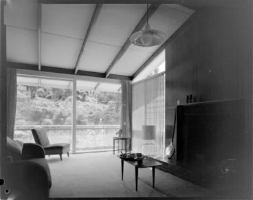 Image: Lounge, S Taylor house, Napier