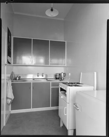 Image: Kitchen interior, Clifton Terrace flats, Wellington
