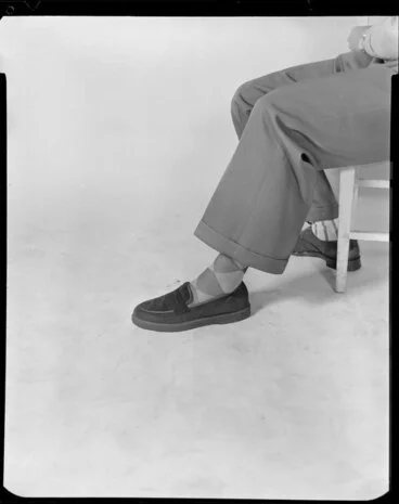 Image: Man modelling shoes