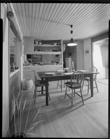 Image: Interior, dining room, designed by Perry Martin Hill