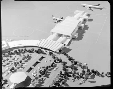 Image: Architects model for Auckland International Airport, Mangere