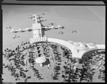 Image: Architects model for Auckland International Airport, Mangere