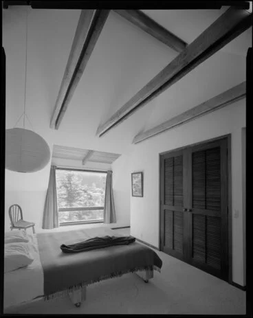 Image: Bedroom interior, Jon Craig house, Wellington