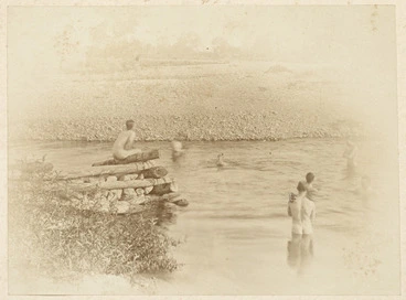 Image: Men bathing in a river