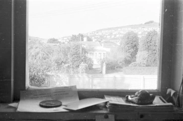 Image: View through a window, (Wellington ?)