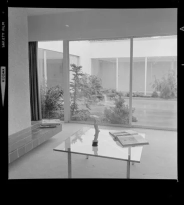 Image: View of the courtyard from the living room, Littlejohn house, Wellington