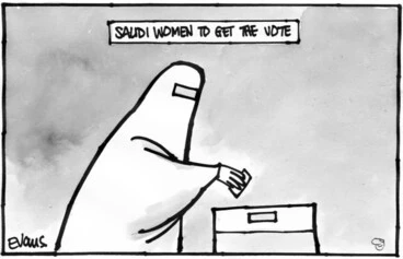 Image: Evans, Malcolm Paul, 1945- :Saudi women get the vote. 27 September 2011