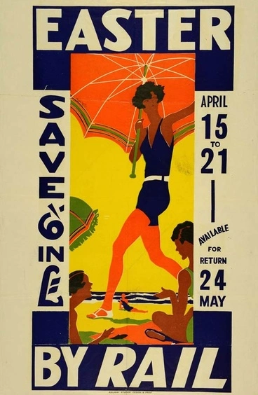 Image: Easter by rail poster, 1930