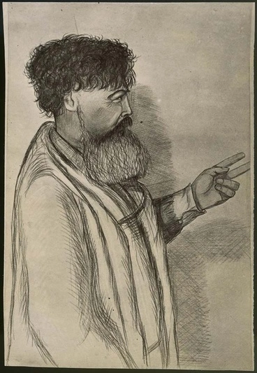 Image: Sketch of Te Whiti-o-Rongomai