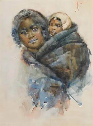 Image: Frances Hodgkins, 'Maori woman and child'