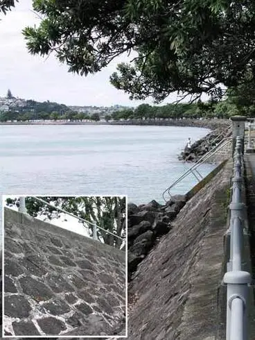 Image: Stone walls, Auckland Harbour