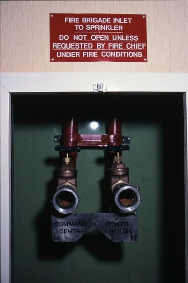 Image: Fire equipment, sprinkler connections, command centre/powerhouse