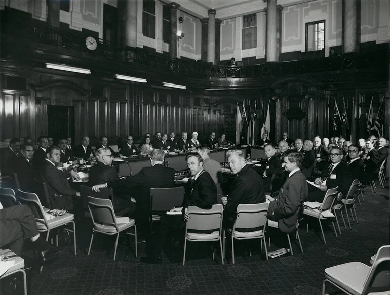 Image: First meeting of Antarctic Treaty countires after treaty signing