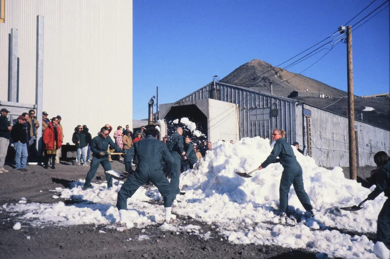 Image: Snow Shovelling at McMurdo