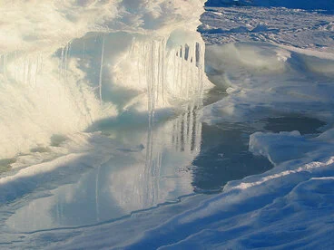 Image: Meltpool icicles at Cape Hallett