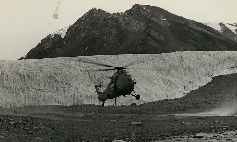 Image: Helos from US Navy VXE-6 operate in remote Antarctic areas supporting the scientists of NZARP