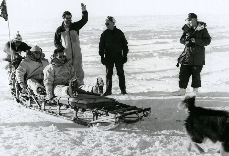 Image: His Excellency the Governor General arriving in Antarctica on Tuesday