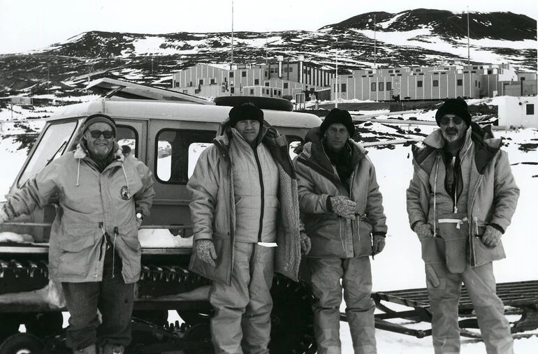 Image: On sea ice in front of Scott Base